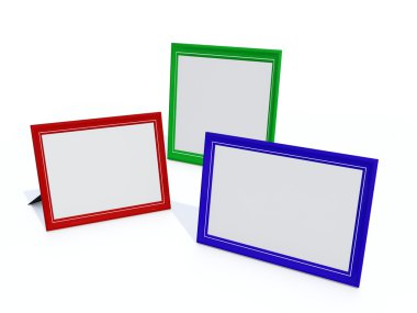 Empty color photo frames clipart