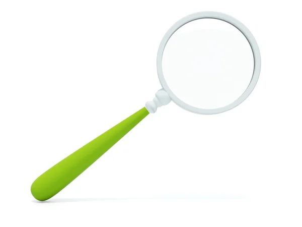 Magnifer with green handle — Stock Photo, Image