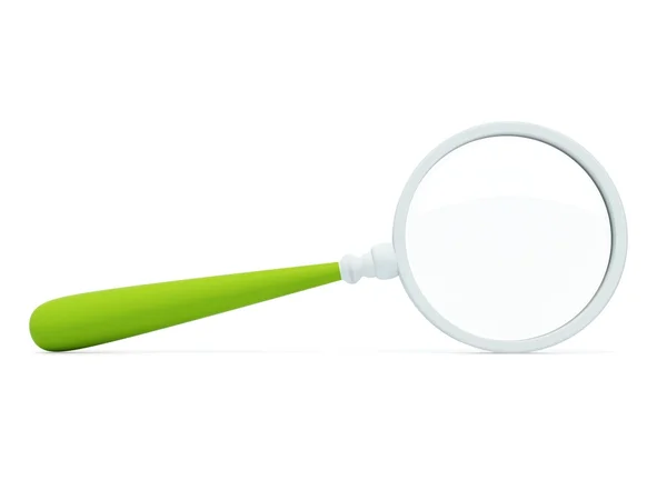 Magnifer cu mâner verde — Fotografie, imagine de stoc