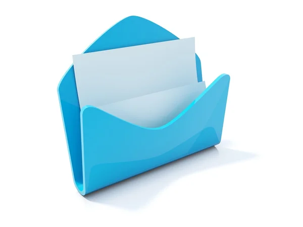Ícone de correio azul — Fotografia de Stock