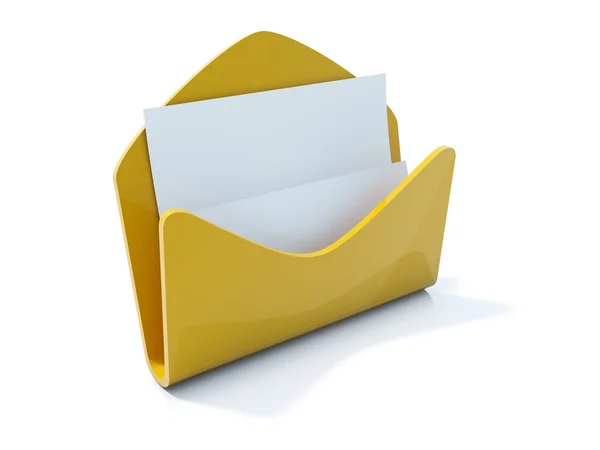Ταχυδρομείο κίτρινο εικονίδιο — Φωτογραφία Αρχείου