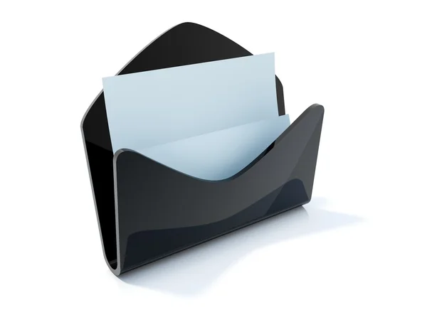 Icono de correo negro — Foto de Stock