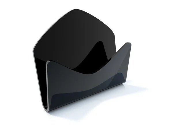 Üres fekete mail ikonra — Stock Fotó