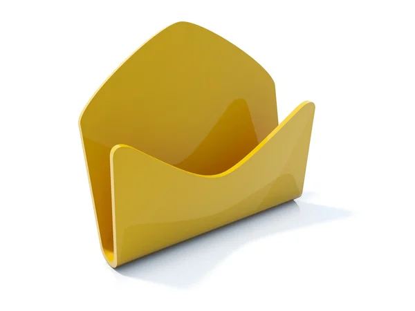 Ikona prázdné žluté poštovní — Stock fotografie