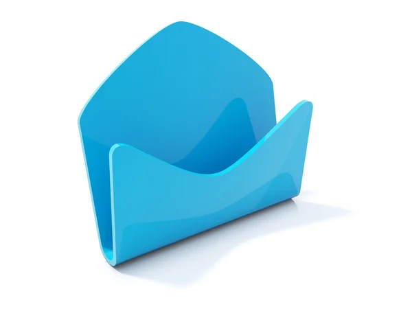 Empty blue mail icon — Stock Photo, Image