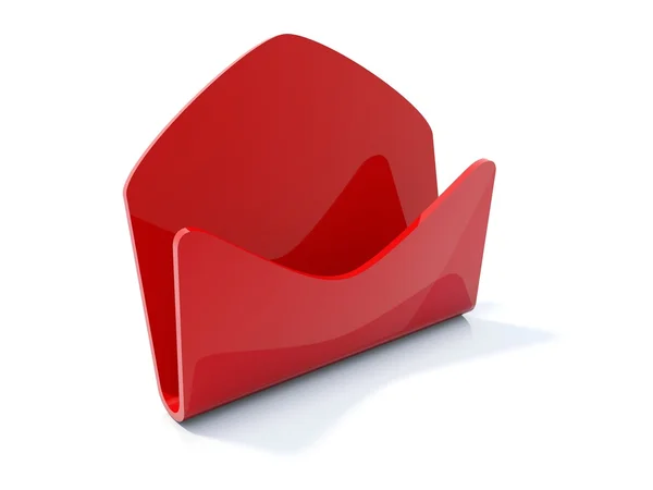 Üres piros mail ikonra — Stock Fotó
