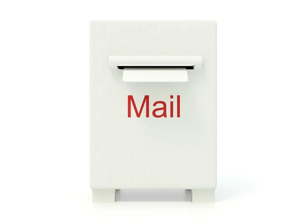Caixa de correio branco — Fotografia de Stock