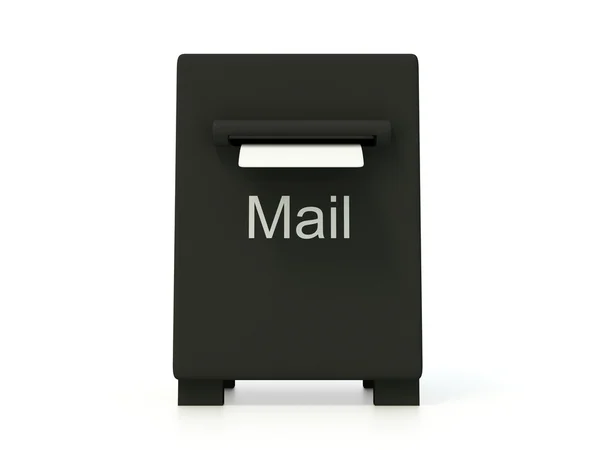 Μαύρο ταχυδρομικό κουτί — Φωτογραφία Αρχείου