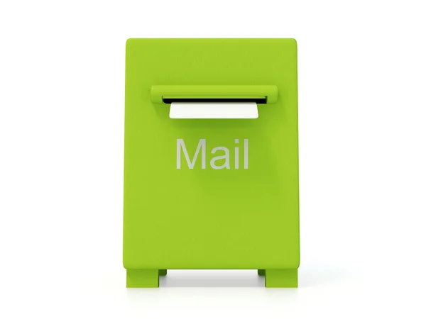 绿色邮件框 — 图库照片