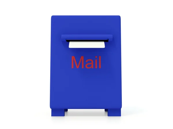 Blauwe brievenbus — Stockfoto