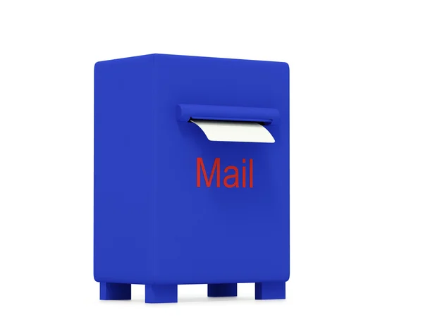 Modré poštovní schránka — Stock fotografie