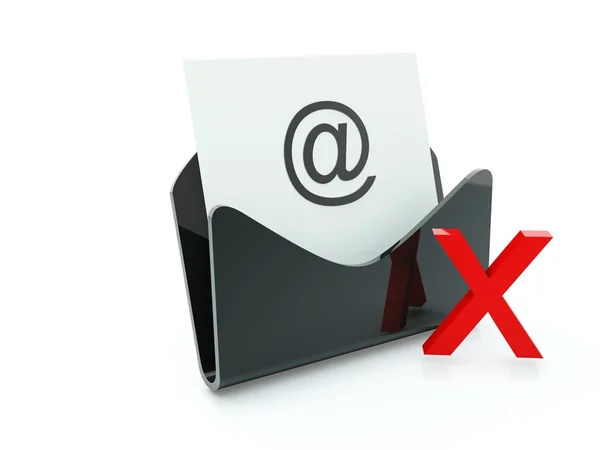 Borrar icono de correo — Foto de Stock