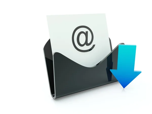 Het pictogram e-mail downloaden — Stockfoto