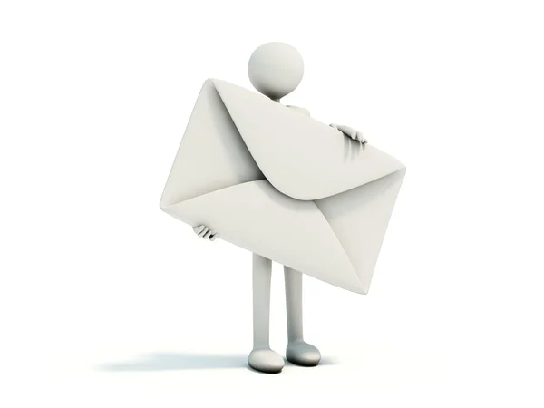 Homem com envelope — Fotografia de Stock