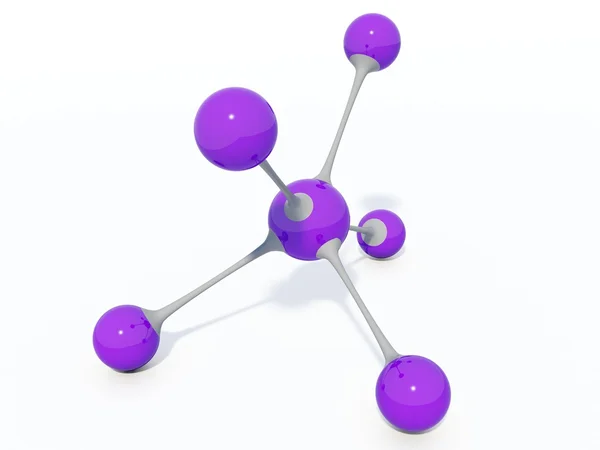 Фиолетовая молекула — стоковое фото