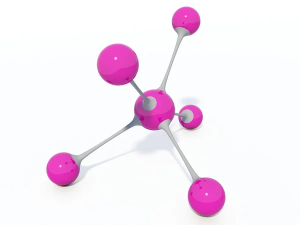 Pink molecule — Stock Photo, Image