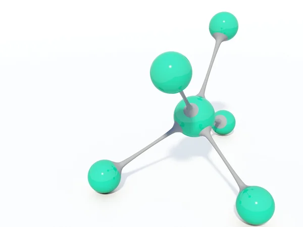 Бирюзовая молекула — стоковое фото