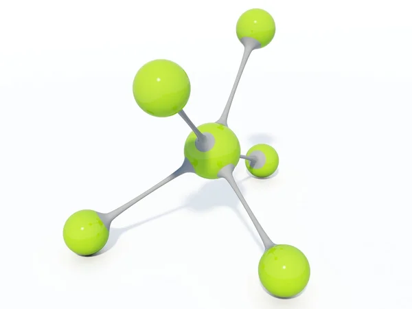 Светло-зелёная молекула — стоковое фото