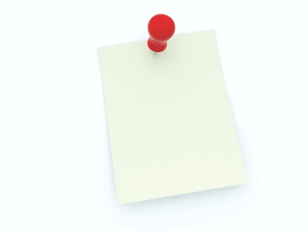 Note with red pin — Stock Photo, Image