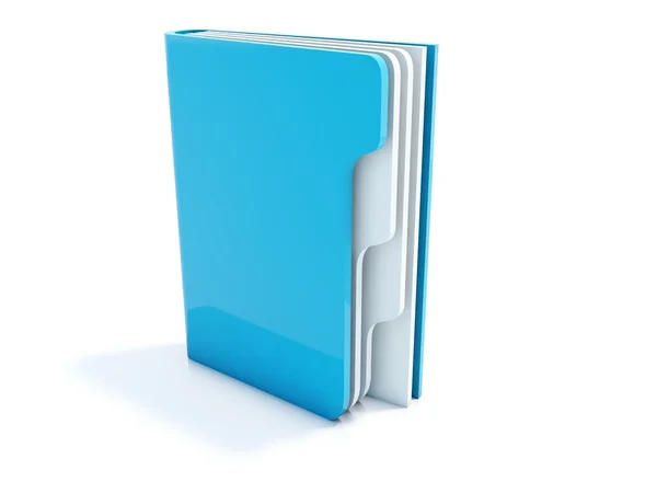 Icona notebook blu — Foto Stock