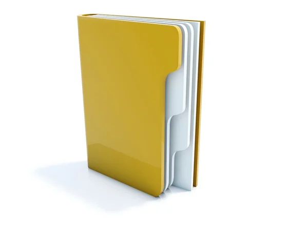 Ikona żółtego notatnik — Zdjęcie stockowe