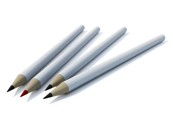 Zwart en wit potlood — Stockfoto