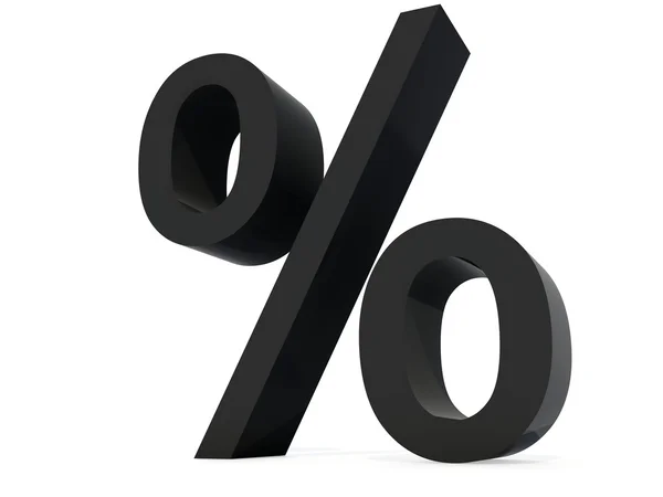 A százalékjelet elszigetelt fehér backgro — Stock Fotó