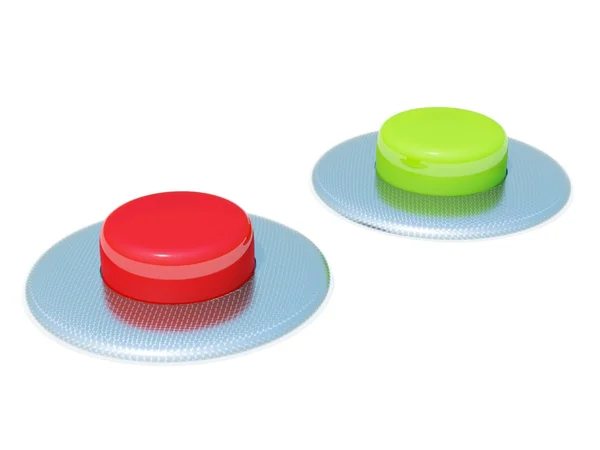 Red and green button — Stock Photo, Image