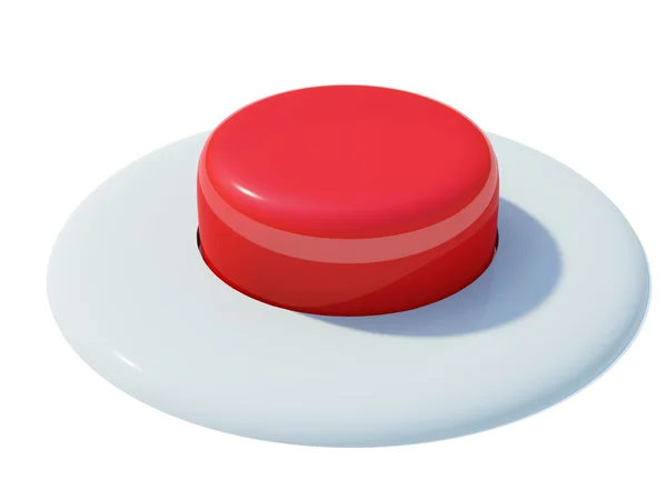 Glänsande röda knappen — Stockfoto