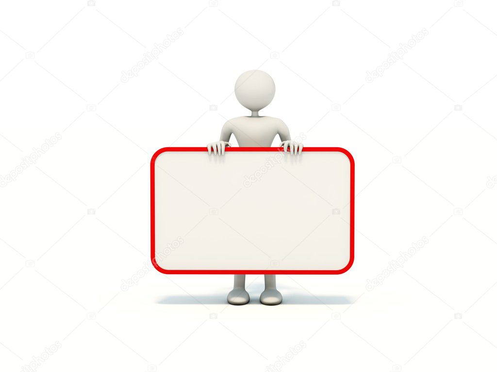 Man with empty board
