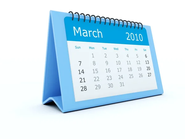 Modré kalendář — Stock fotografie