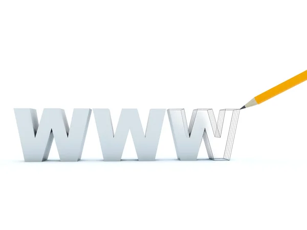 World wide web teken — Stockfoto