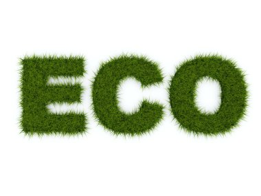 Eco sign from grass clipart