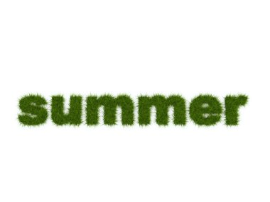 Summer word from grass clipart