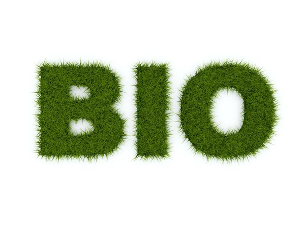 Биологический знак из травы — стоковое фото