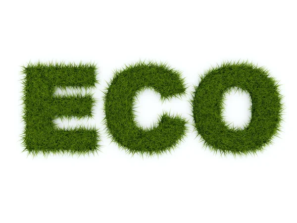 Eco sign from grass — Stock Photo, Image