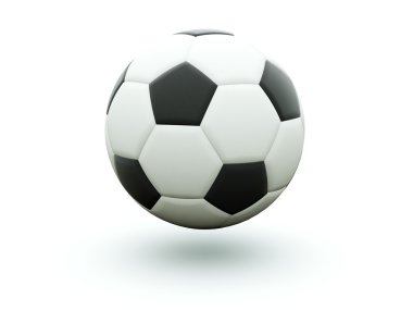 Black and white football isolated on whi clipart