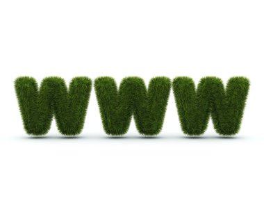 World wide web sign from grass clipart