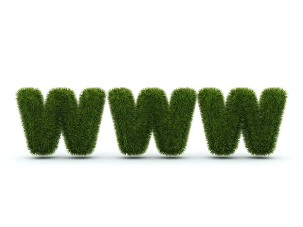 World wide web segno da erba — Foto Stock