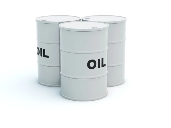 Oil barrels isolated on white — Stock Photo, Image