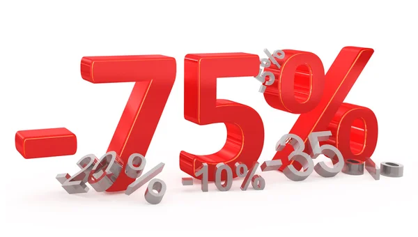 Percentagens sinal de venda — Fotografia de Stock