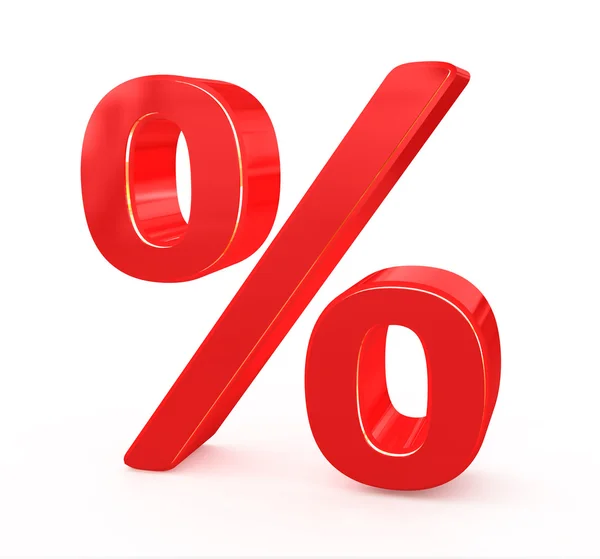 Röd procent försäljning tecken — Stockfoto
