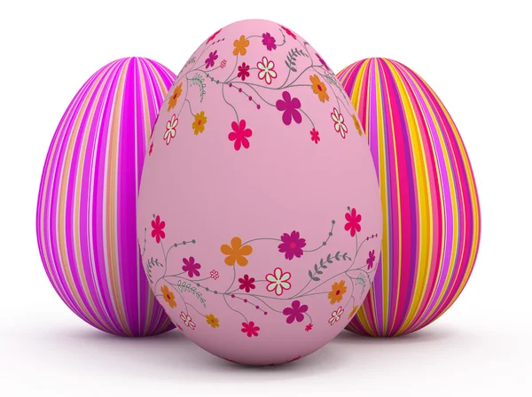 3D барвисті яйця — стокове фото