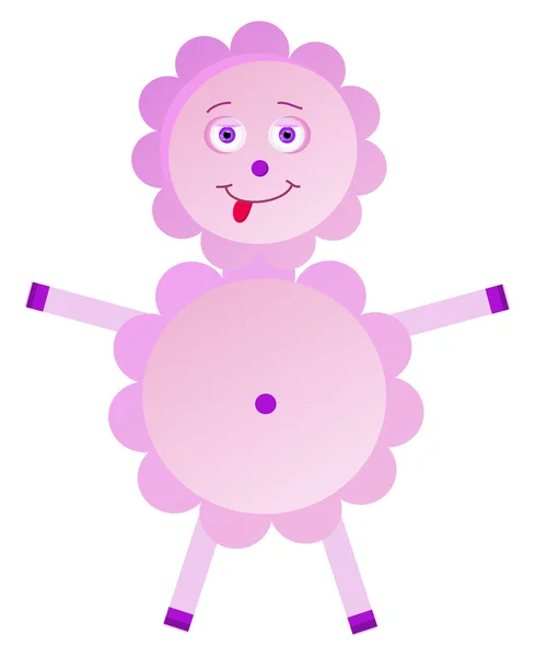 Violet toy sheep — Stock Vector