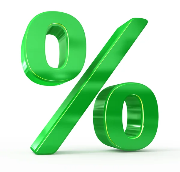 緑のパーセントの販売サイン — ストック写真