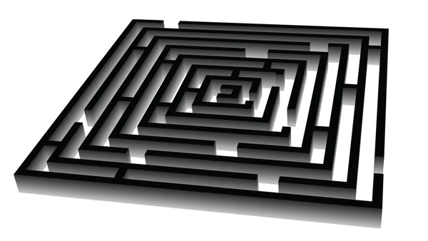Labyrinth schwarz — Stockfoto