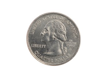 Closeup of US Quarter Coin Heads clipart