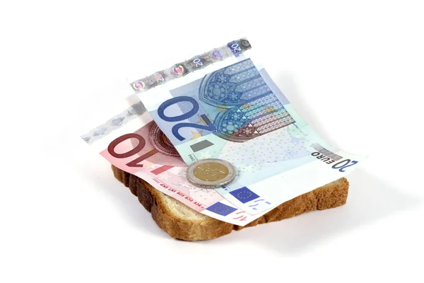 Euro sandwich — Stockfoto
