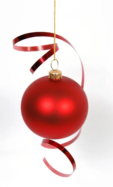 Christmas kırmızı cam top — Stok fotoğraf