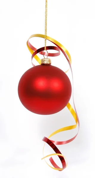 Natale palla di vetro rosso — Foto Stock